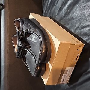 Clark's Stinson low black leather  sz 11.5 worn once or twice